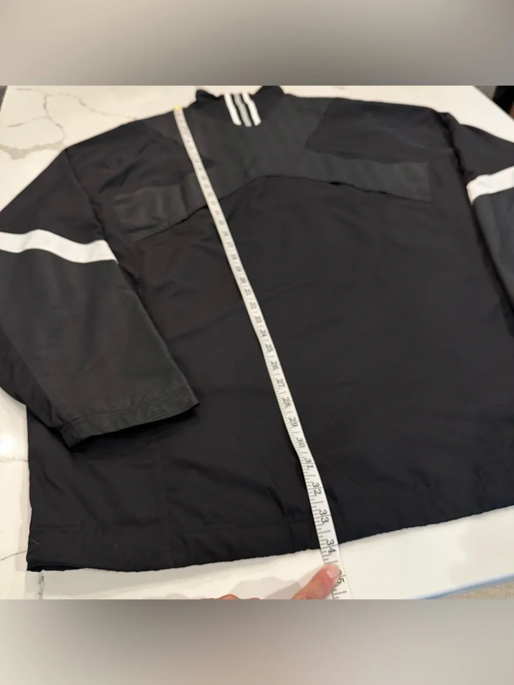 Vintage Adidas Climaproof Windbreaker Jacket Mens 2XL Black White Team Track Y2K